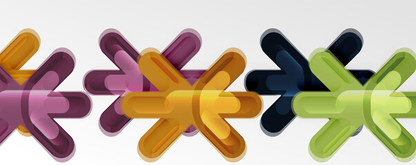 Abstract glossy crosses background for business or technology presentations, internet posters or web brochure covers