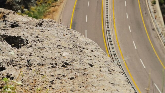 High-speed highway in the mountains in Turkey near Antalya Kemer