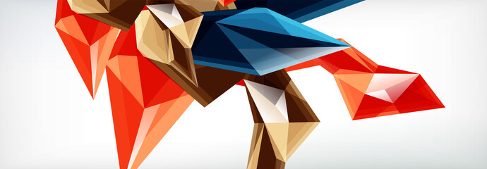 Vector 3d triangles and pyramids abstract background for business or technology presentations, internet posters or web brochure covers