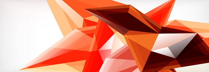 Vector 3d triangles and pyramids abstract background for business or technology presentations, internet posters or web brochure covers