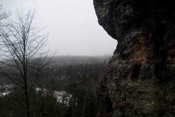 end of winter in the czech northern mountains