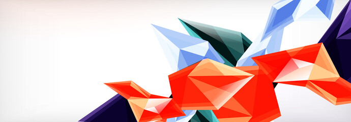 Obraz premium Vector 3d triangles and pyramids abstract background for business or technology presentations, internet posters or web brochure covers