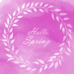 hello spring early days of spring watercolor illustration