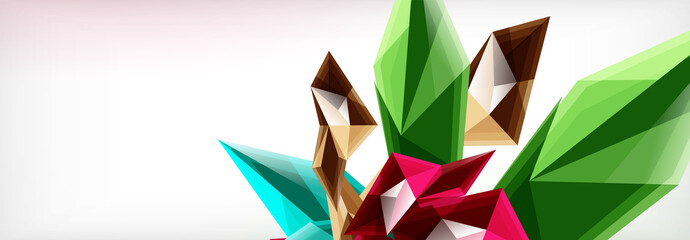 Vector 3d triangles and pyramids abstract background for business or technology presentations, internet posters or web brochure covers