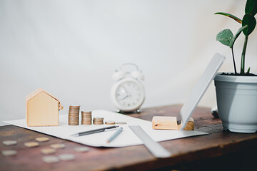 Building design concept Architectural workbench with structural drawing device The concept of uncle...
