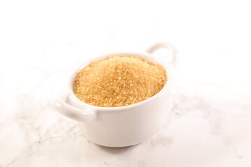 brown sugar- sugar cane in dish