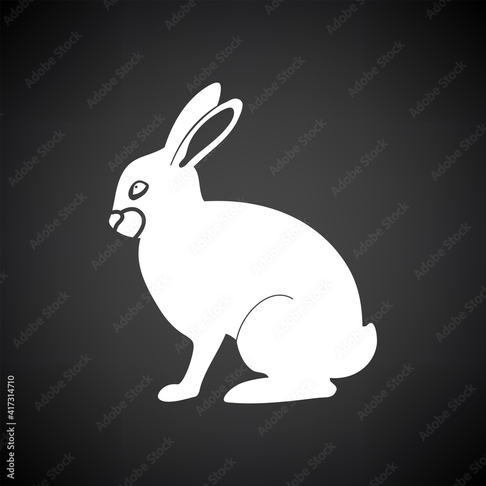 Poster easter rabbit icon