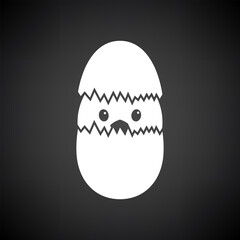 Easter Chicken In Egg Icon