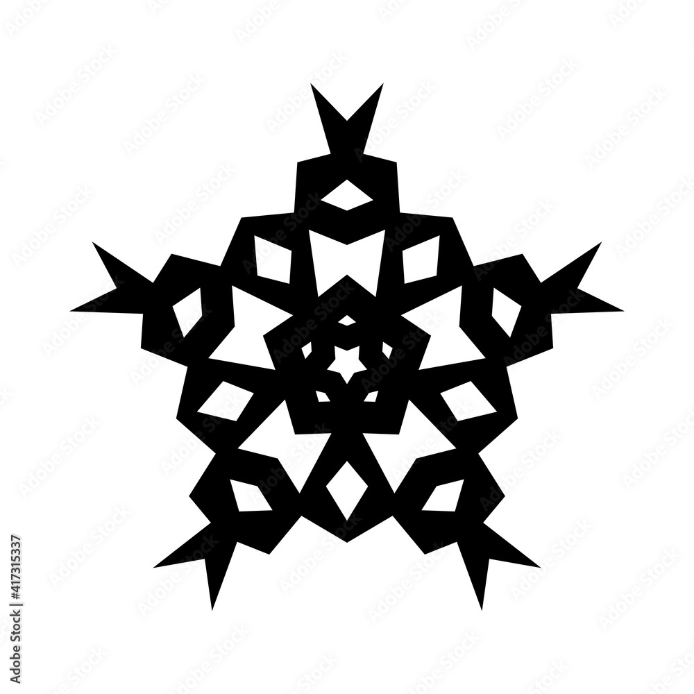 Poster snowflake icon