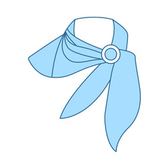 Business Woman Neck Scarf Icon