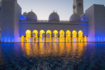 The Sheikh Zayed Grand Mosque in Abu Dhabi