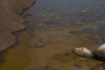 Gran Canaria, calm natural seawater pools in under the steep cliffs of the north coast and separated from the ocean by volcanic rocks,
Sardina del Norte area
