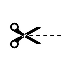 Scissors icon, logo isolated on white background