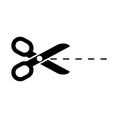 Scissors icon, logo isolated on white background