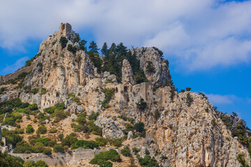Fototapeta na wymiar Historical Saint Hilarion Castle in Kyrenia region - Northern Cyprus