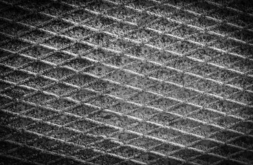 Old gray ribbed steel background. Relief metal texture