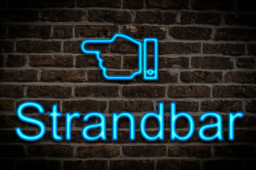 Leuchtreklame Strandbar | neon sign Strandbar (Beach bar)