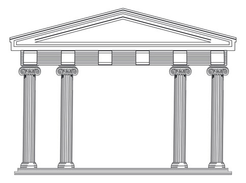 architektonische s&auml;ulen, griechische und r&ouml;mische klassik&ndash; Vektor Illustration