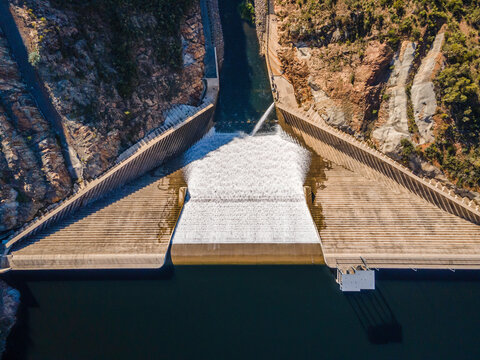 Cotter dam spillway, Cotter Reserve, ACT, February 2021