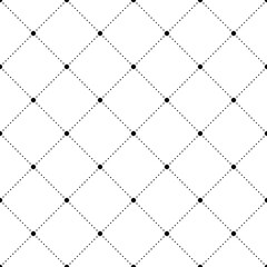 Dots seamless pattern. Geometric figure rhombus from dots background.