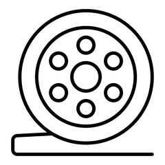 3D Printer PLA Filament concept vector line icon design, additive manufacturing Symbol on white background