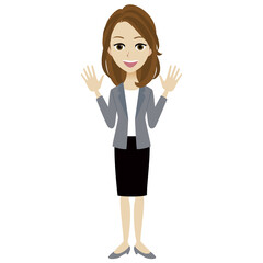 A illustration of a businesswoman