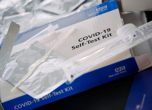 NHS Test and Trace Covid-19 Home Test Kit for Coronavirus using Swabs issued by the British Government, London, England - 28 February 2021