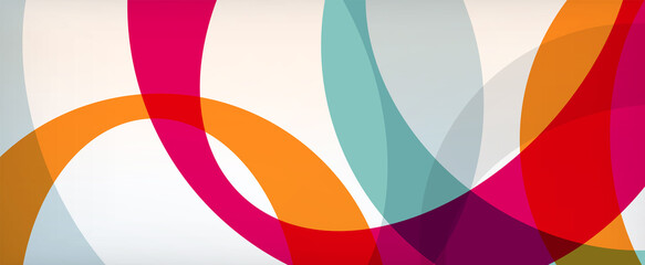 Obraz premium Ring geometric shapes, o letter repetition wallpaper. Abstract background for business or technology presentations, internet posters or web brochure covers