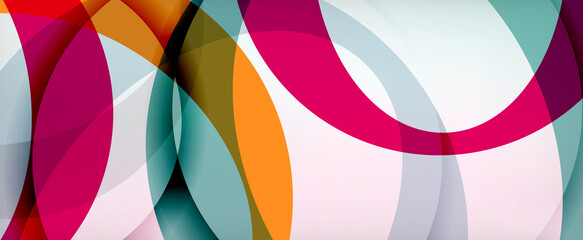 Obraz premium Ring geometric shapes, o letter repetition wallpaper. Abstract background for business or technology presentations, internet posters or web brochure covers