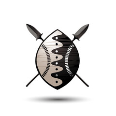 vector african shield creative logo