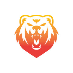Bear Logo Concept. Bear Icon Isolated On White Background.
