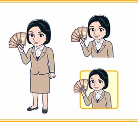 Fototapeta premium 若い銀行員の女性