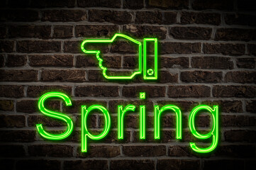 Obraz premium neon sign Spring
