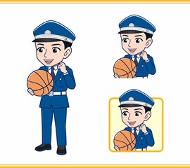 若い警備員の男性