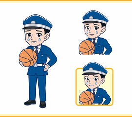 若い警備員の男性