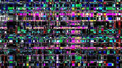 Glitch background. Unusual glitch vector backdrop. Computer screen error. Digital pixel noise. Television signal fail. Data decay. Monitor technical problem.