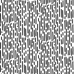 Black vertical lines and dots seamless pattern. Abstract stripes on white background print. Geometrical ornament.