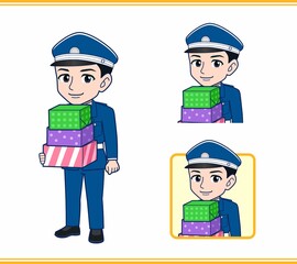 若い警備員の男性