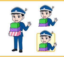 若い警備員の男性