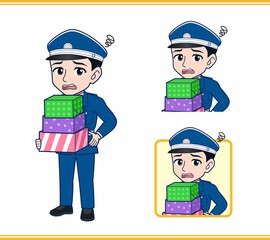 若い警備員の男性