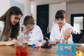 children do chemical experiments at home