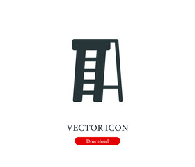 Ladder vector icon.  Editable stroke. Symbol in Line Art Style for Design, Presentation, Website or Apps Elements, Logo. Pixel vector graphics - Vector