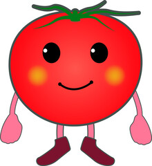 かわいいトマトのキャラクター