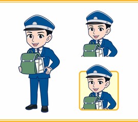 若い警備員の男性