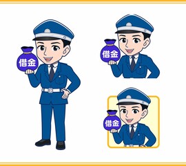 若い警備員の男性