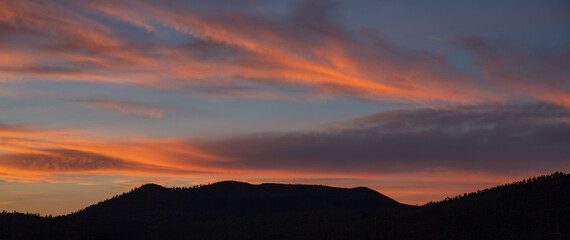 Fototapeta na wymiar Amazing sunrise near Flagstaff in Arizona, USA