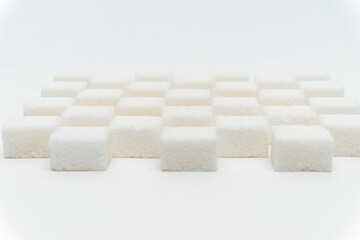 sugar cubes staggered Glucose refined food ingredient