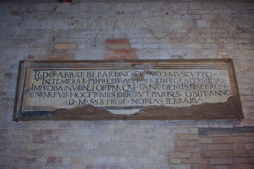 Moscufo - Abruzzo - Abbey of Santa Maria del Lago - Epigraphs inside the church