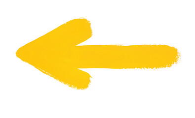 watercolor arrow yellow on a white background