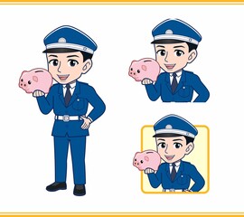 若い警備員の男性